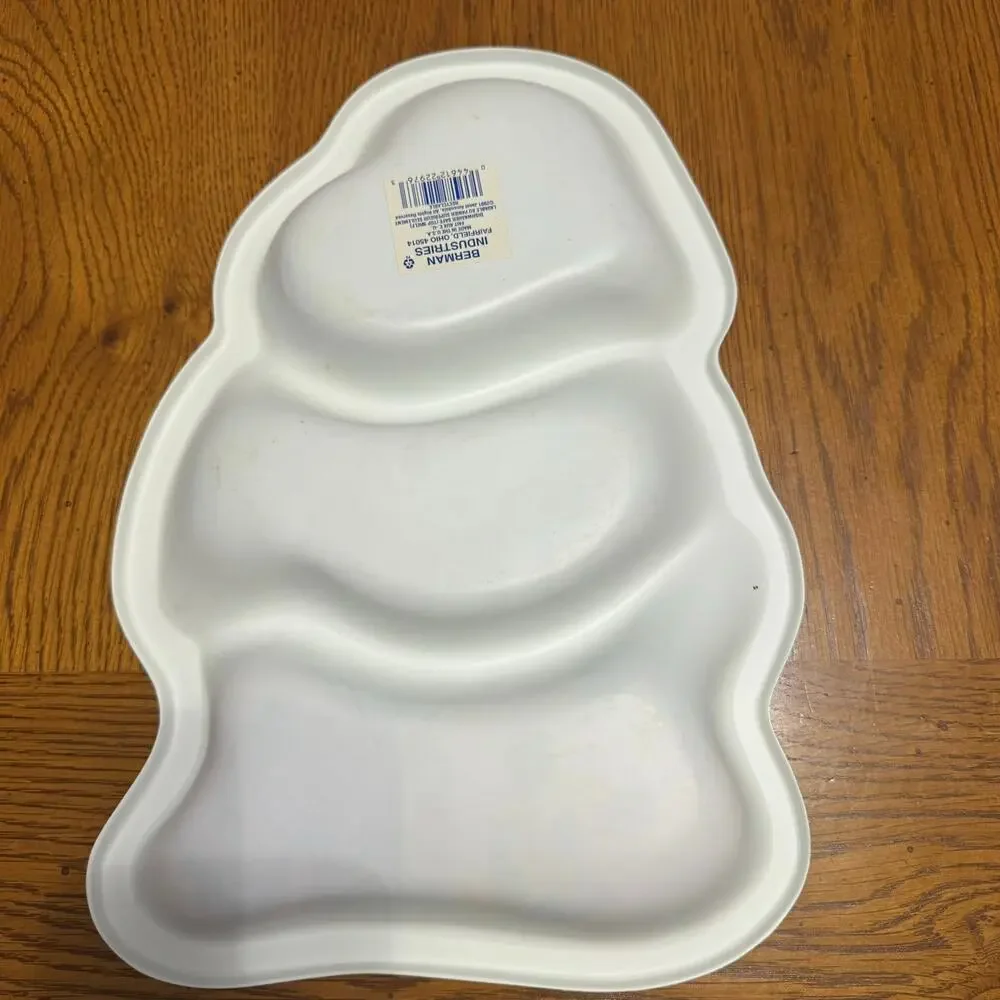 Berman Industries Vintage Halloween Skeleton Plastic Snack Tray Pumpkins Party
